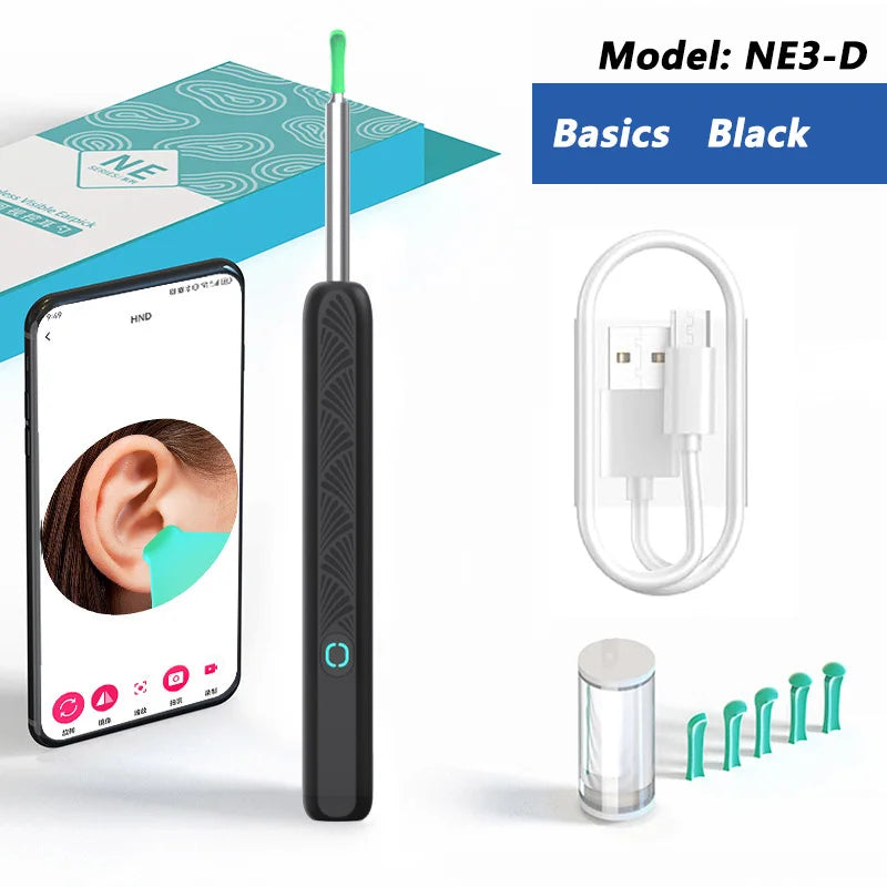 Visual Ear Wax Cleaner with Camera – Safe Luminous Otoscope Endoscope for Ear Cleaning & Ear Care