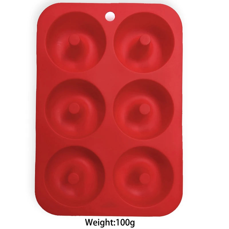 6-Hole Silicone Donut & Bagel Mold – Non-Stick Heat-Resistant Mini Cupcake & Doughnut Baking Pan Tool
