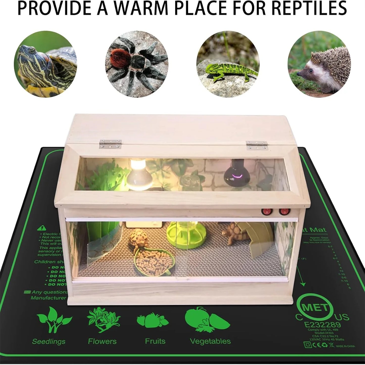 10/25/50CM Seedling Heat Mat — Indoor Plant Germination & Propagation Heating Pad with EU/US/UK Plug