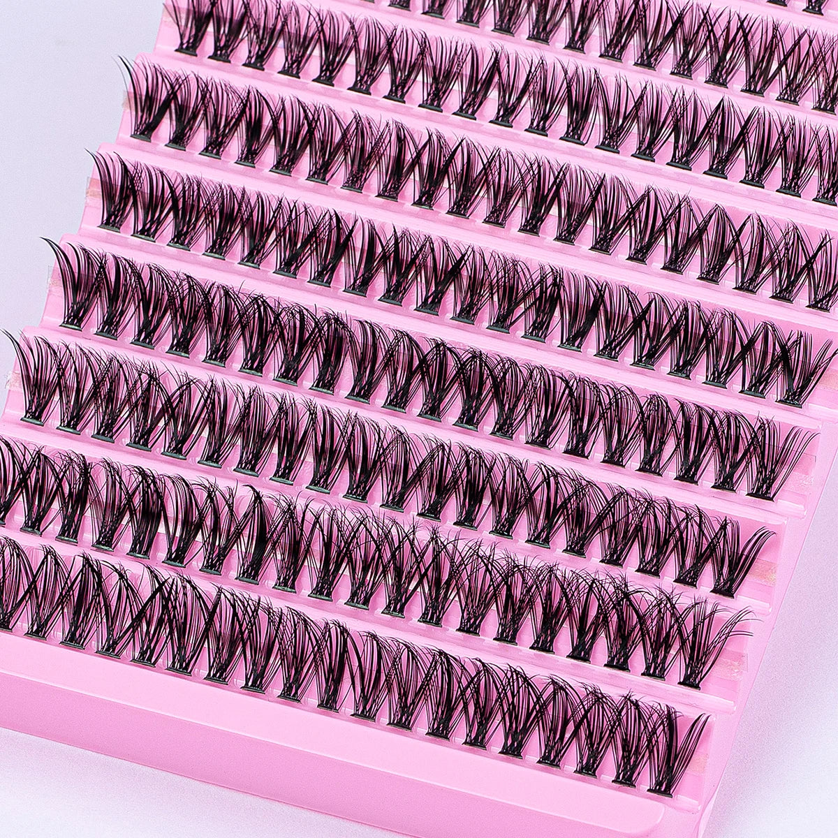 DIY Eyelash Extension Kit - 200pcs Individual Lashes Cluster D Curl, Mix Lash Clusters 8-16mm, Includes Lash Bond, Seal, and Lash Applicator