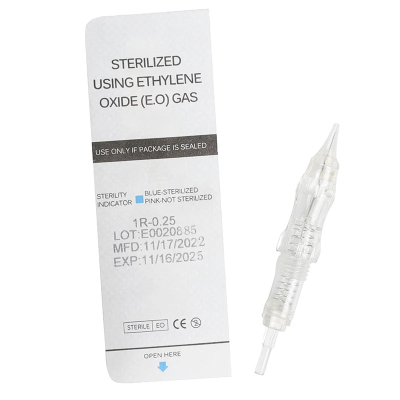 Professional PMU Cartridge Needles – 1R 3R 5R Screw Tips for P300 Rotary Tattoo Machine, Eyebrow & SMP Use