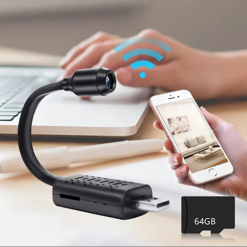 Xiaomi WiFi 4K Mini USB Surveillance Camera – Flexible Lens Security Camcorder with Motion Detection and Video Recording