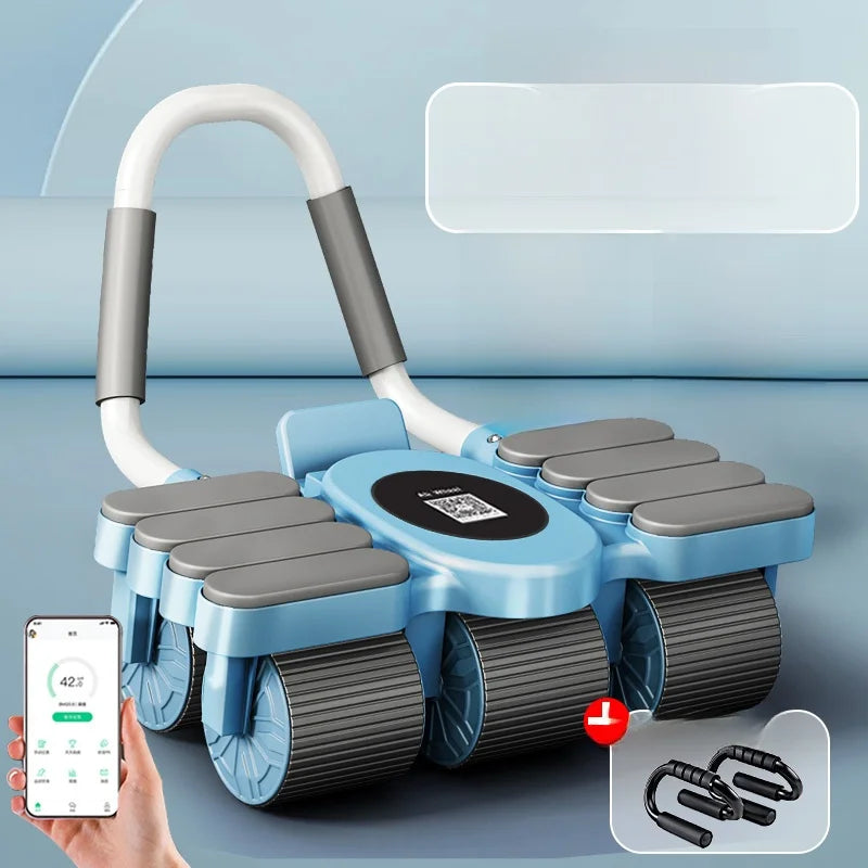 Updated Six-Wheel Eight-Knee Abdominal Wheel – PU Rebound Fitness Equipment for Home Exercise