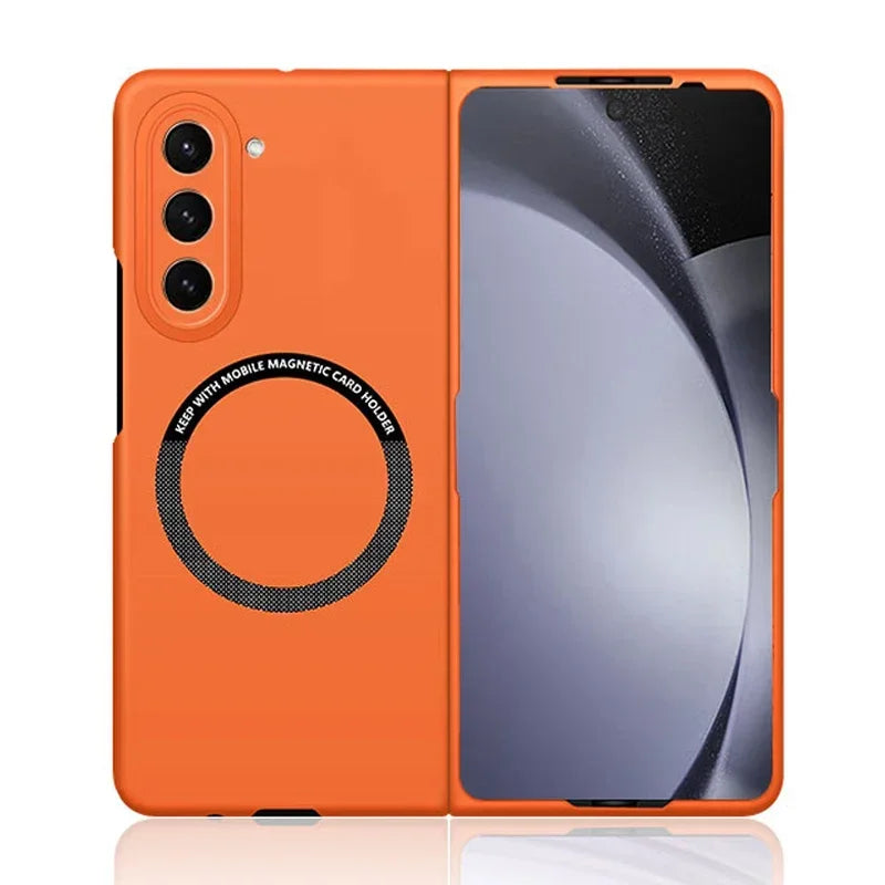 Ultra Thin Skin Feel Case for Samsung Galaxy Z Fold 3/4/5/6/7 – Magnetic Wireless Charging Compatible Fold Cover