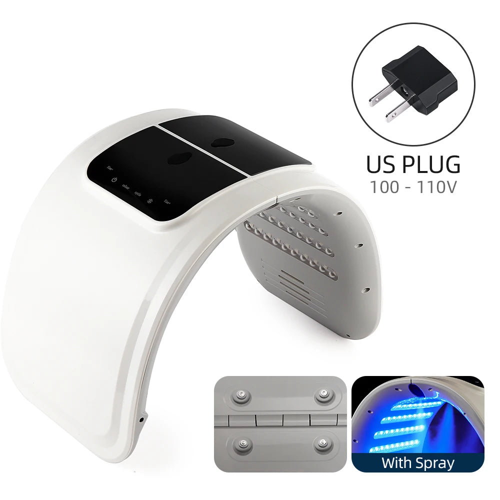 Foreverlily LED Face Mask PDT Machine – 7 Colors Light Photon Skin Rejuvenation, Facial & Body Beauty Spa with Nano Spray Mist