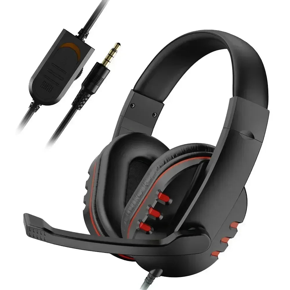 Upgraded Wired Gaming Headset with Mic – Noise-Cancelling Headphones for PC, PS4/PS5, Switch & Laptop
