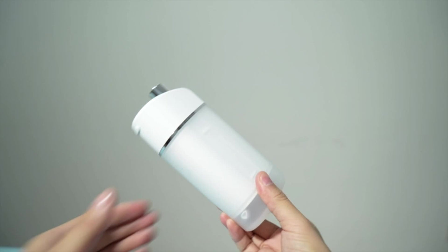 Cordless Rechargeable Portable Water Flosser - Efficient Plaque Remover, Telescopic Water Tank, Travel Bag, Alcohol-Free Formula for Healthy Gums and Teeth - White