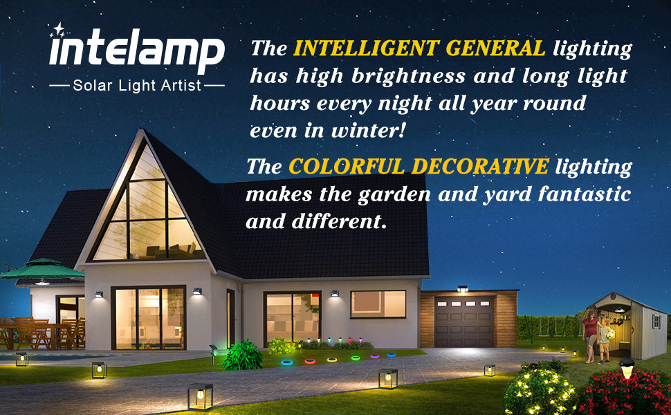 2PCS Solar Outdoor Street Lights — Super Bright IP65 Waterproof for Garden & Patio