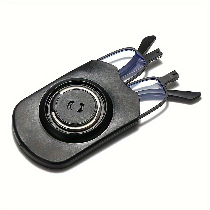 Folding Reading Glasses - Retro Computer Presbyopic Readers with Phone Holder for Men and Women (+1.0 to +4.0)