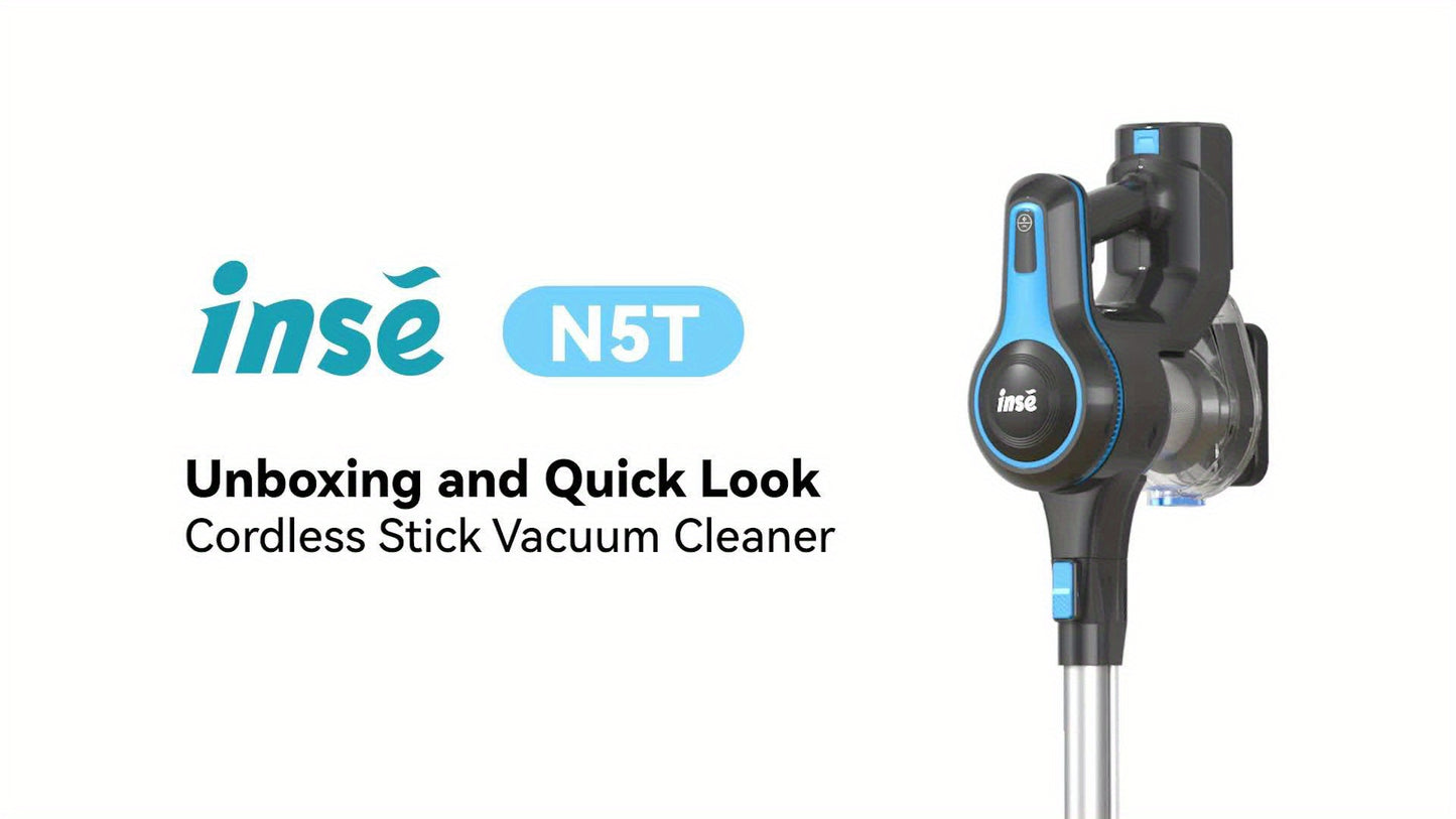 INSE 6 in 1 Cordless Stick Vacuum Cleaner – Lightweight and Powerful, Rechargeable 2200mAh Battery