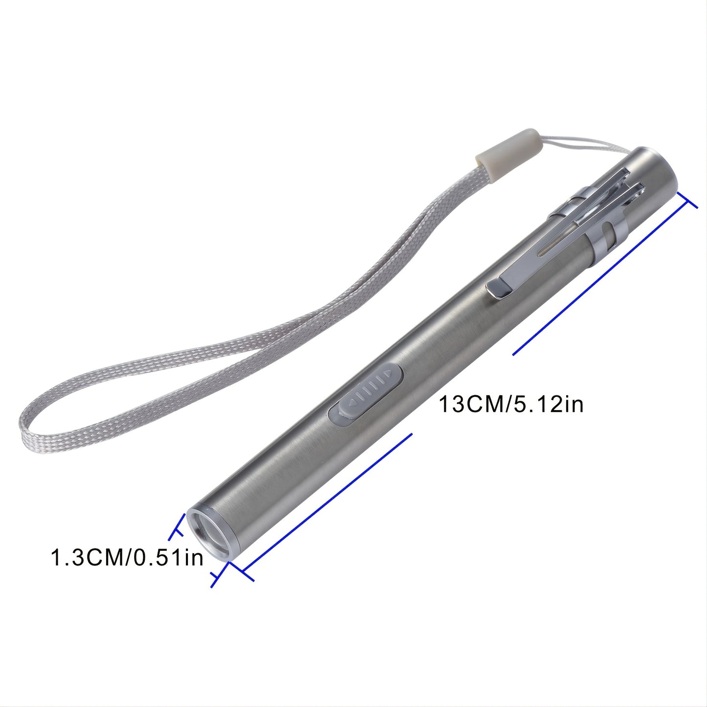 2PCS High Lumen USB Rechargeable Mini LED Flashlight - Portable Pen Light for Outdoor & Emergency Use