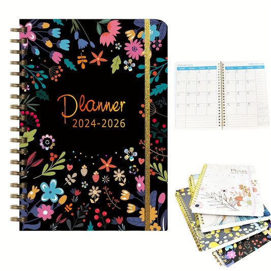 2024-2026 Annual Schedule Notebook - Vegan-Friendly, For Home, School and Office | Stationery Supplies