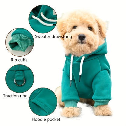 New Dog Hoodie, Pet Sweatshirt With Pocket In The Back, For Small Dogs