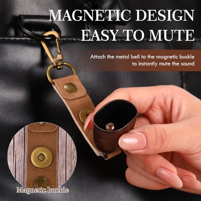 Loud Bear Bell with Whistle Set – Emergency Whistle & Carabiner for Hiking, Biking, Fishing & Climbing Survival