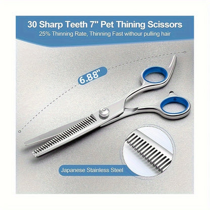 6 in 1 Professional Dog Grooming Scissors Set: Precise Trimming & Styling for Dogs and Cats