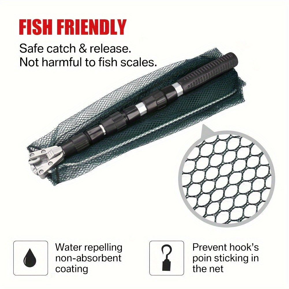 Deluxe Extendable Fishing Landing Net – Durable, Foldable, Portable, 34-51 Inches for Easy Catch & Release