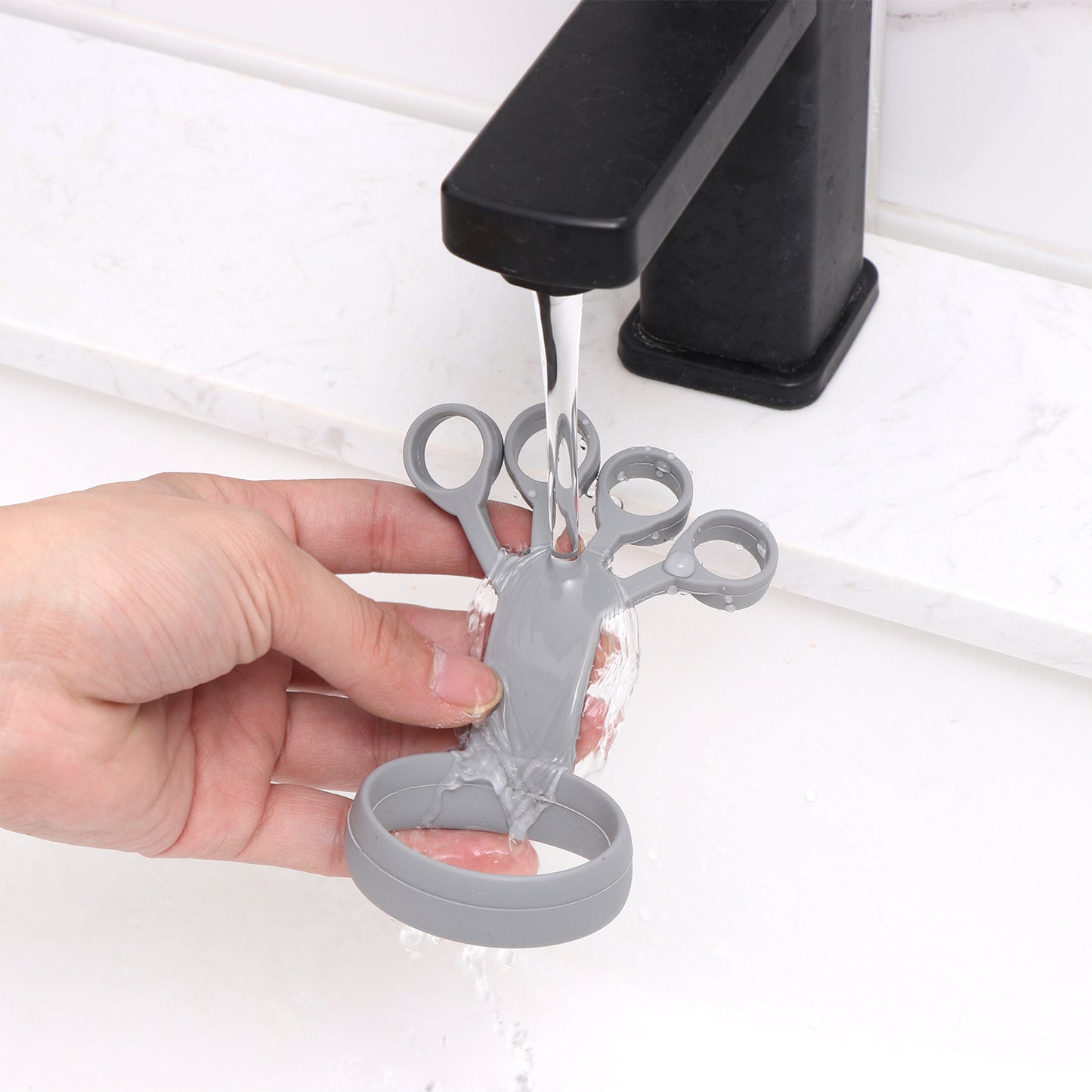 Silicone Hand Grip Strength Trainer — Wrist & Finger Resistance Ball for Adults & Kids, Rehab Therapy & Stress Relief