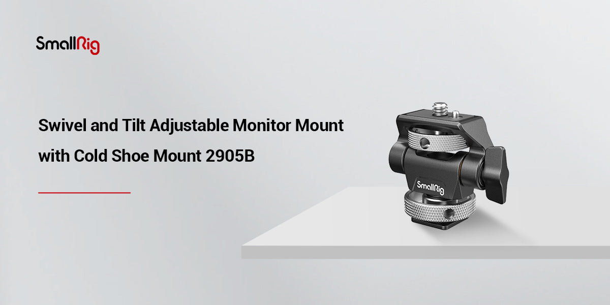 SmallRig DSLR Camera Clamp – Swivel & Tilt Adjustable Monitor Mount with Screws for Monitor, Flash Light & DIY Attachment (2903B)