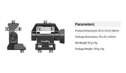 SmallRig DSLR Camera Clamp – Swivel & Tilt Adjustable Monitor Mount with Screws for Monitor, Flash Light & DIY Attachment (2903B)