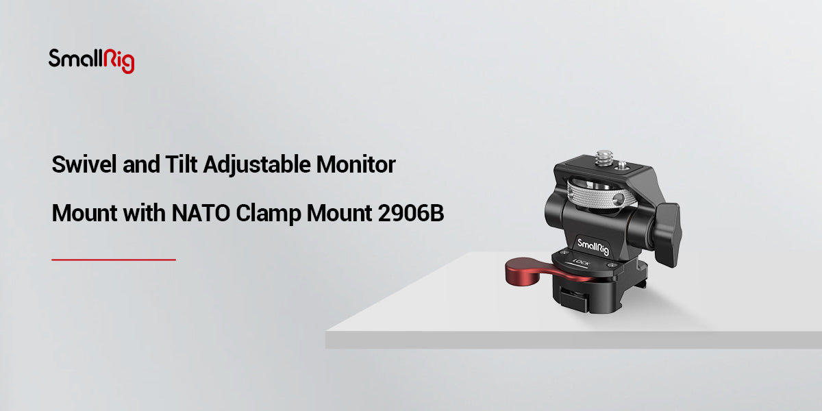 SmallRig DSLR Camera Clamp – Swivel & Tilt Adjustable Monitor Mount with Screws for Monitor, Flash Light & DIY Attachment (2903B)