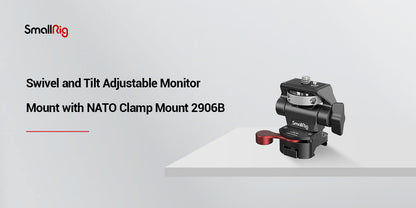 SmallRig DSLR Camera Clamp – Swivel & Tilt Adjustable Monitor Mount with Screws for Monitor, Flash Light & DIY Attachment (2903B)