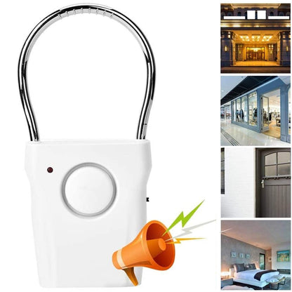 120dB Door Handle Alarm - Portable Security Alarm with 3 Adjustable Settings, Battery Operated for Travel, Hotel, and Apartment Safety