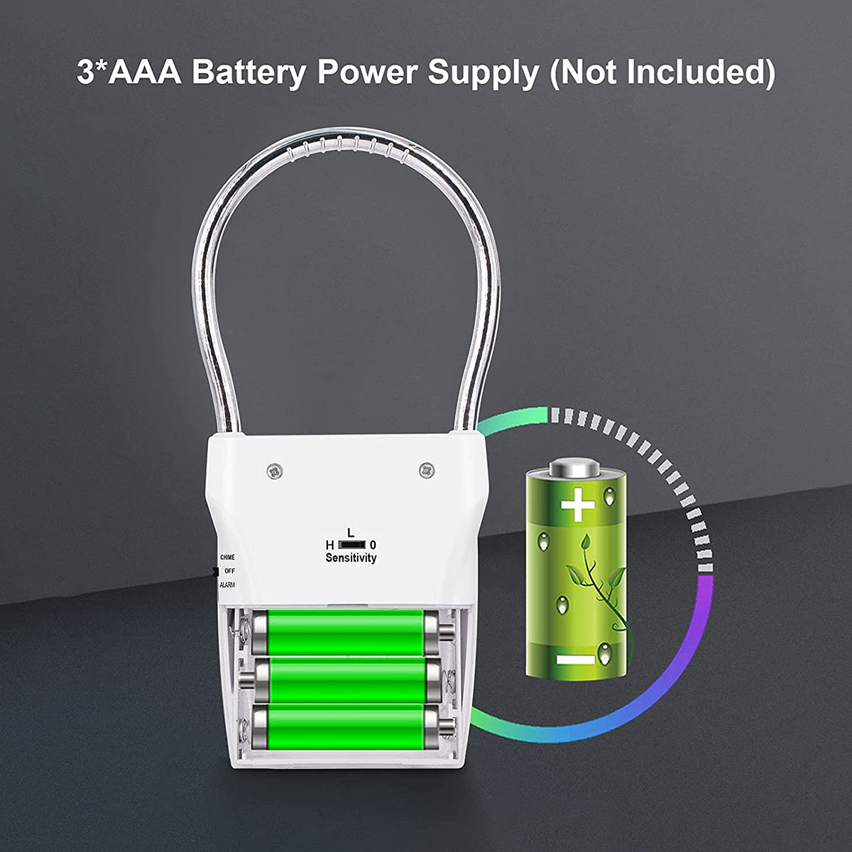 120dB Door Handle Alarm - Portable Security Alarm with 3 Adjustable Settings, Battery Operated for Travel, Hotel, and Apartment Safety