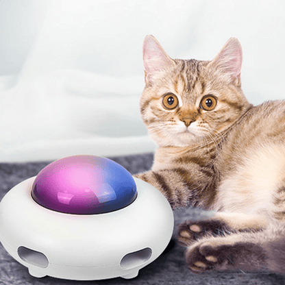 Interactive Cat Toy – UFO Shape Electronic Feather Teaser, Smart Automatic Toy for Indoor Cats