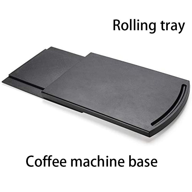 Sliding Coffee Machine Tray - 12" Rolling Tray for Coffee Pots, Blenders, and Toasters with Smooth Rolling Wheels