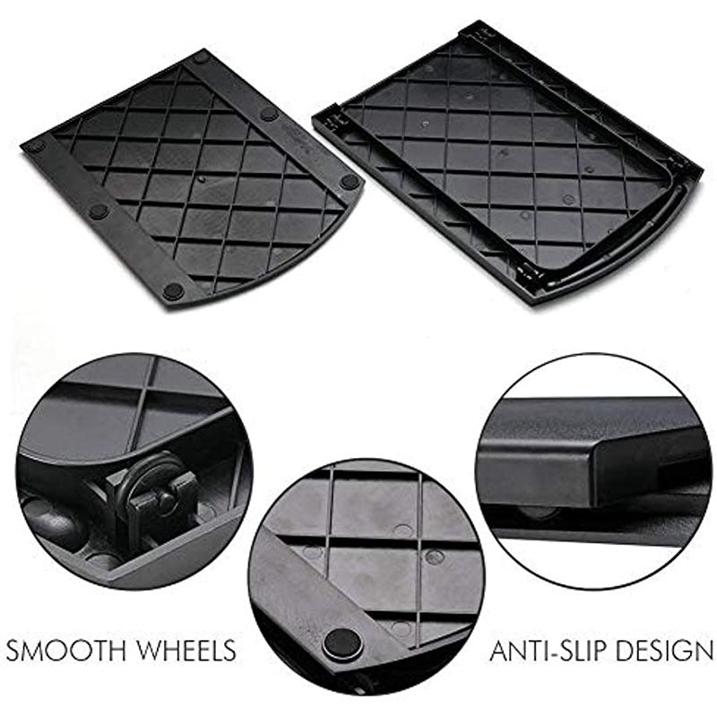 Sliding Coffee Machine Tray - 12" Rolling Tray for Coffee Pots, Blenders, and Toasters with Smooth Rolling Wheels