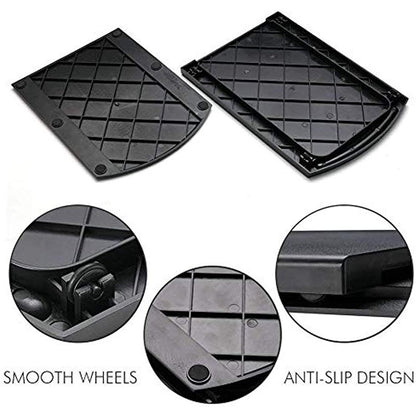 Sliding Coffee Machine Tray - 12" Rolling Tray for Coffee Pots, Blenders, and Toasters with Smooth Rolling Wheels