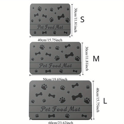 Super Absorbent Dog Bowl Mat - Quick-Dry Feeding Mat for Food and Water, Easy-Clean Dog Food Mat for Floors