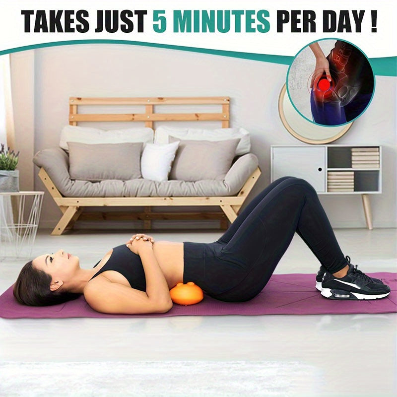 Sciatica Pain Relief Massage Roller – Deep Tissue Myofascial Release Tool with 14 Trigger Points for Back, Glutes, Hip, and Shoulders