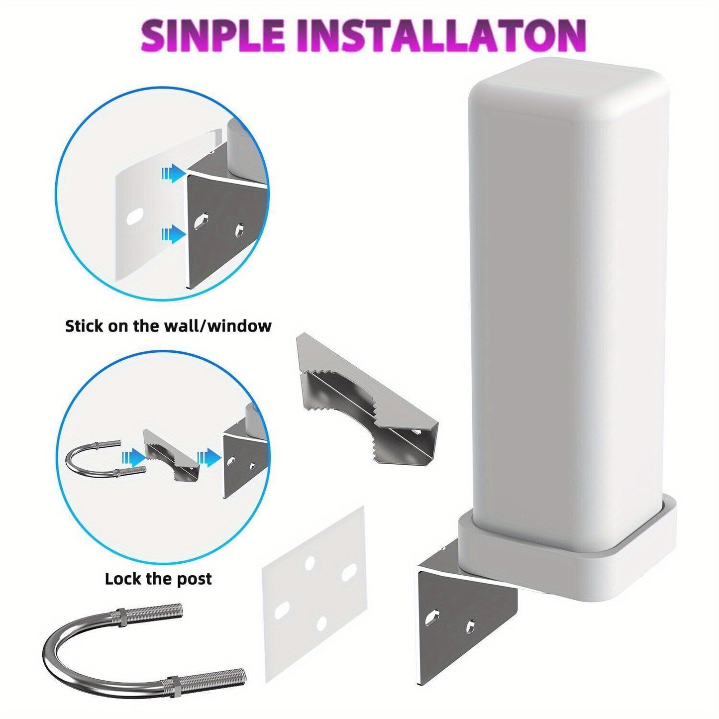 6000-Mile Outdoor TV Antenna – Digital HDTV 4K Amplified, Long Range 360° UHF, VHF & FM Reception