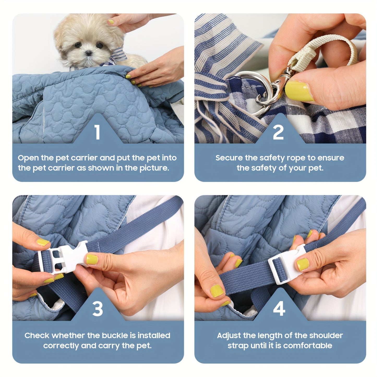 Extra-Large Fluffybaby Dog Sling Carrier - Winter Pet Bag with Cotton Lining, Waterproof & Breathable, for Small & Medium Dogs