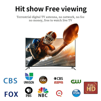 6000 Miles HDTV Outdoor Antenna - 1080P and 4K Digital TV Signal Booster with 360° Amplified Reception