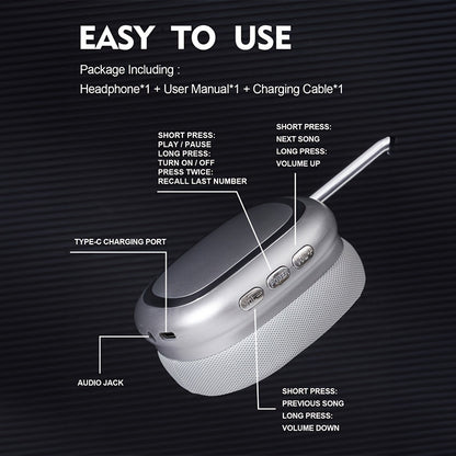 Ultra Wireless Noise Cancelling Headphones with Spatial Audio, Microphone, Fast Charging, Lightweight, Comfortable and Foldable Design