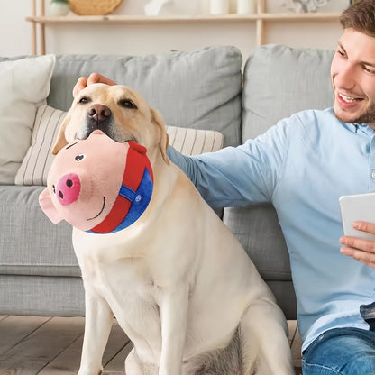 Small USB Interactive Cartoon Pig Plush - Washable Sound Electronic Moving Pet Toy, Active Bouncing Balls for Dogs