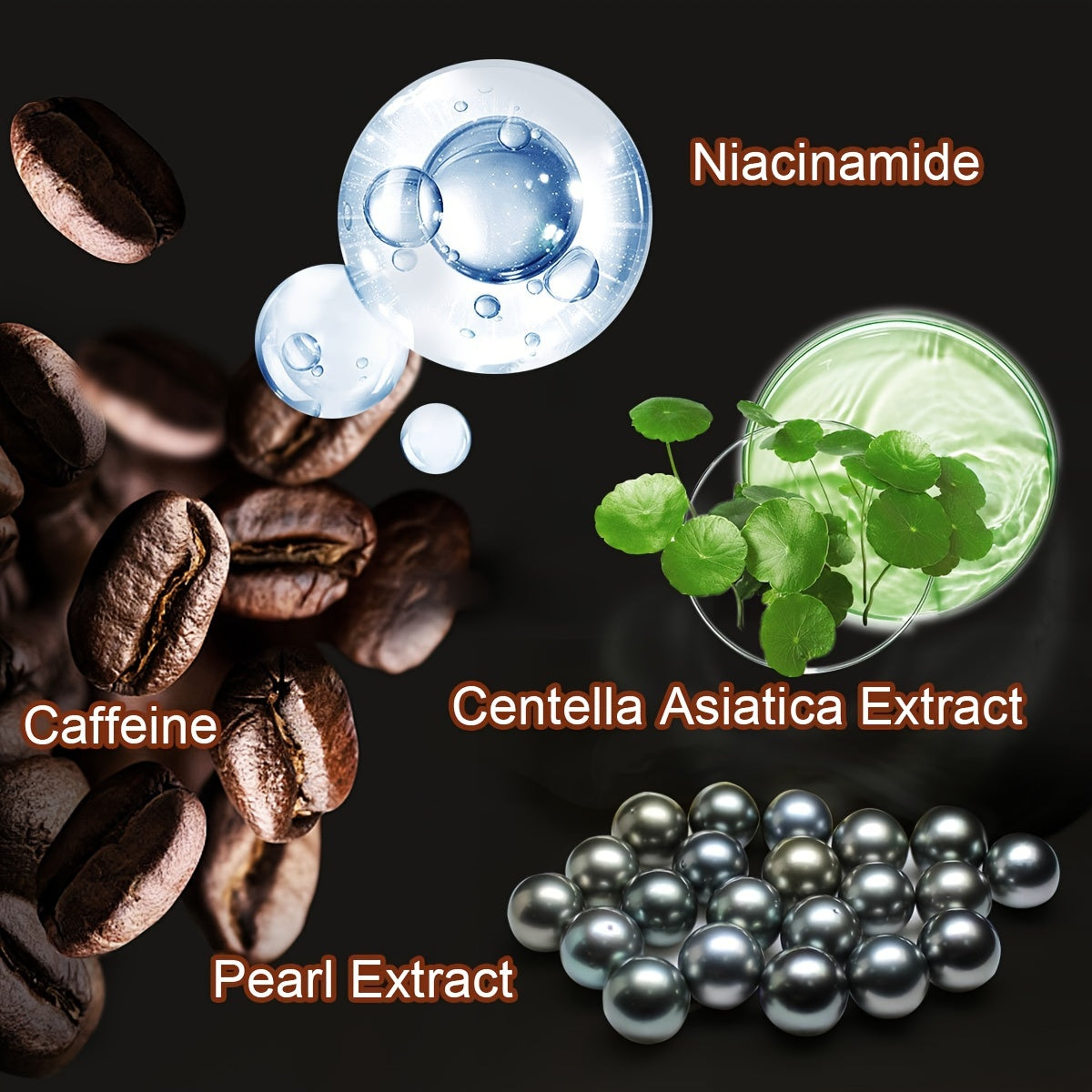 Caffeine Night Sleep Eye Mask – Niacinamide, Centella Asiatica, Pearl Extract – Anti-Wrinkle, Anti-Aging, Brightening, Firming Eye Care Mask – Hydrating and Moisturizing for Overnight Use