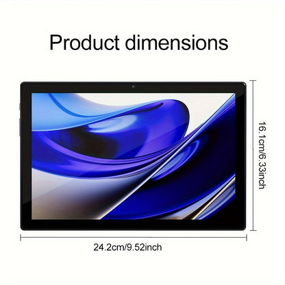 10.1 Inch Android 14 Tablet – 2 in 1 with Keyboard, Mouse, Stylus, 128GB ROM, 12GB RAM, Dual Camera, 5G, 1280x800 Display