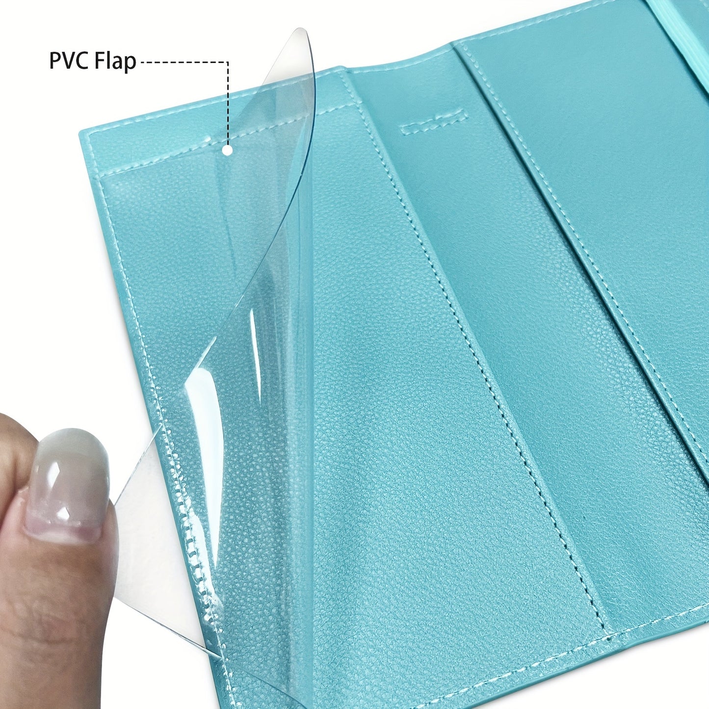 Classic Style Synthetic Leather Mini Checkbook Cover – Durable and Slim Design with Duplicate Check Divider – 7''x 3.7'' Checkbook Holder