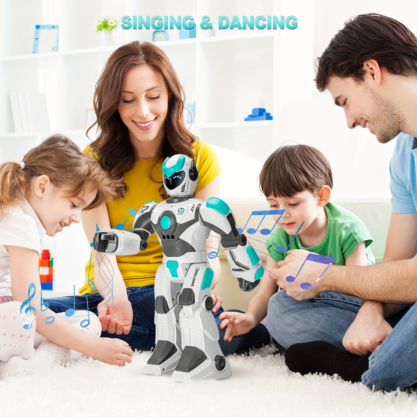 Remote Voice Control Large Robot - 2.4GHz WiFi, Programmable with Gesture Sensing, Science Story Toy, Ideal for Kids' Christmas & Halloween Gifts