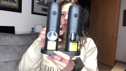 Rechargeable Electric Salt and Pepper Grinder Set - 1/2 pcs, Adjustable Coarseness, LED Light, USB Charging | One-Hand Operation, Space-Saving, Easy to Clean - Perfect Mother's Day Gift