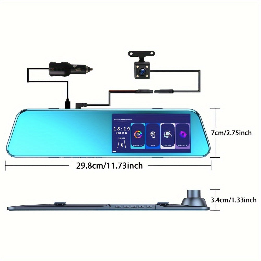 Dash Cam Front and Rear - 5.0 IPS 2.5D Touch Screen, 1080p with Night Vision, Car Camera DVR