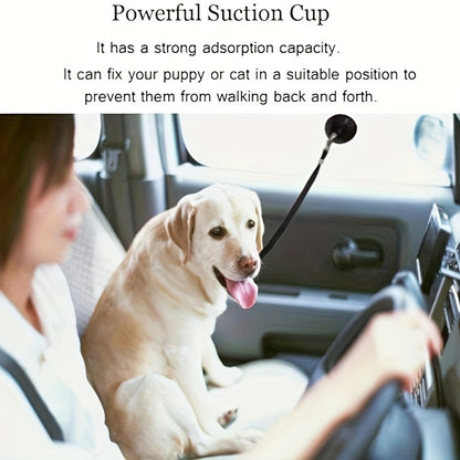 Dog & Cat Bathing Restraint - Suction Cup Anchor with Adjustable Tie-Out Leash for Safe & Easy Grooming