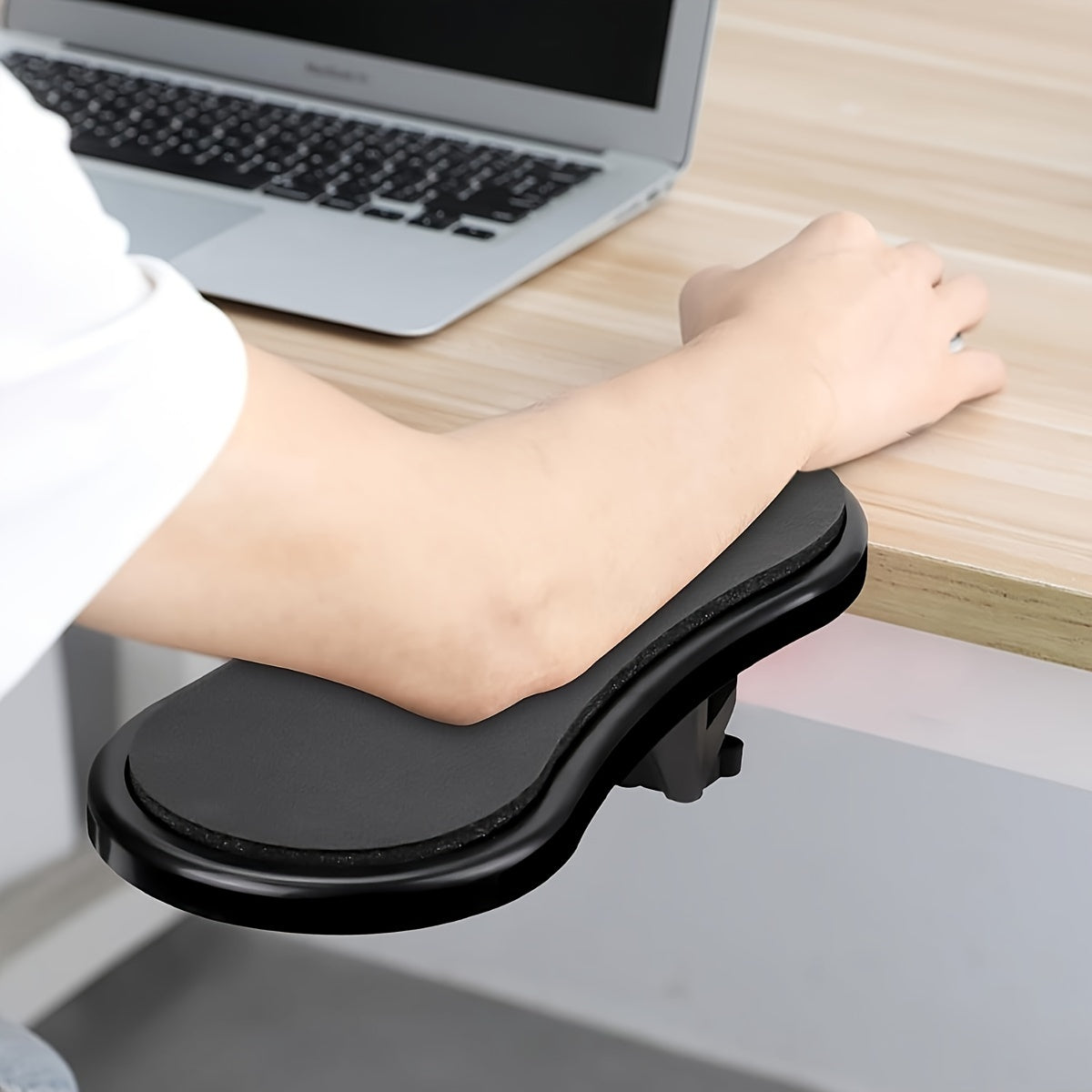 Office Desk Computer Armrest Support - Ergonomic Mouse Wrist Rest for Comfortable Workstation Setup