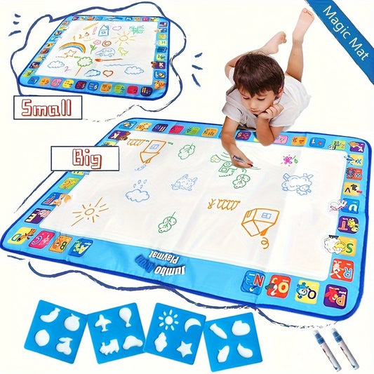 Big Magic Watercolor Canvas Toys - Educational Painting Mats, No-Mess Graffiti, Fun Printing Roller, Perfect Christmas Gift