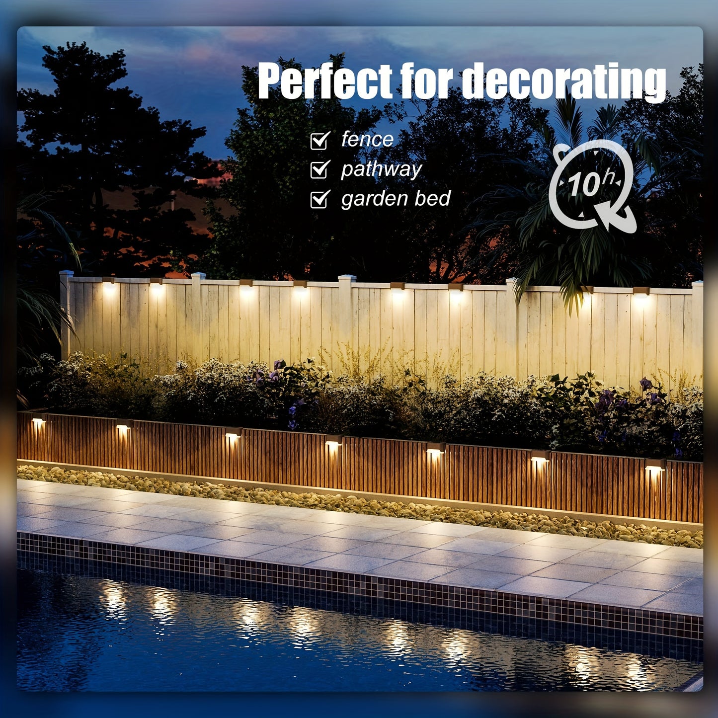 4/16pcs Solar Powered Outdoor Garden Lights - Landscape Lighting Waterproof And, Led Solar Lights For Household Garden Arrangement, Stairs, Deck, Fence, Patio, Wall, Rail Decoration - Energy Efficient, Auto-On/Off, Durable, E