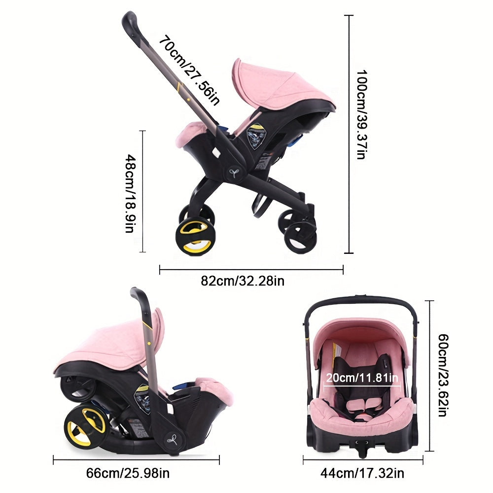 Multifunctional High Landscape Folding Baby Stroller - Ideal for Shopping, Outdoor & Indoor Use