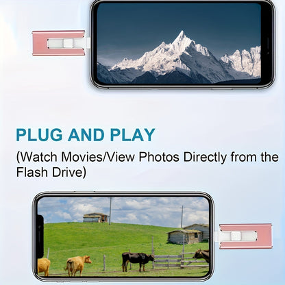 High Speed USB 3.0 Photo Stick - External Storage Flash Drive Compatible with iPhone, iPad, Android and PC